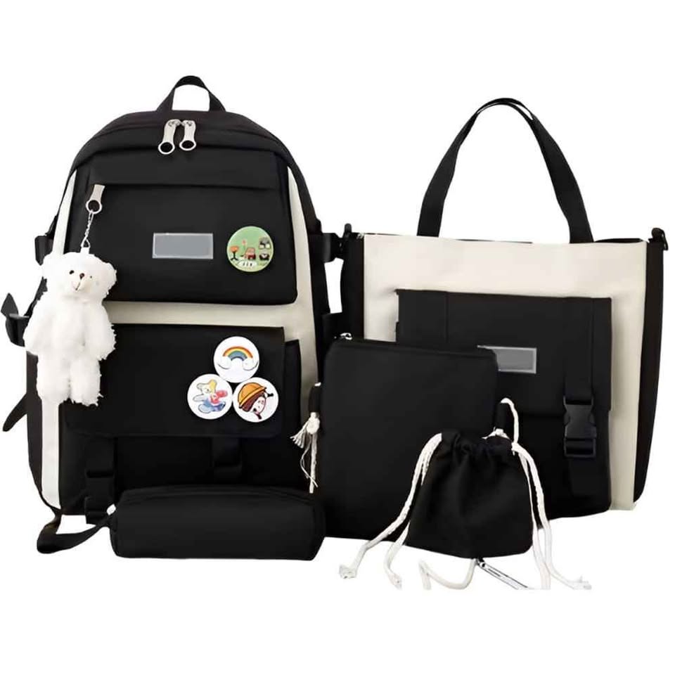 🎒✨ SET DE MALETA ESCOLAR 5 PIEZAS – COMPLETO Y DIVERTIDO