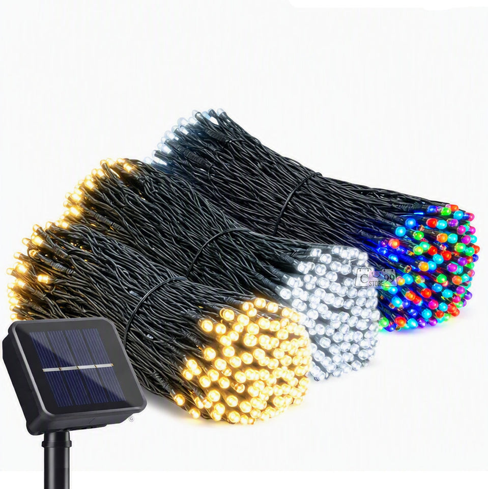 🎄✨ LUCES LINEALES SOLARES CON 200 BOMBILLAS LED