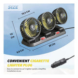 🚗❄️ VENTILADOR TRIPLE PARA CARRO DE 12V