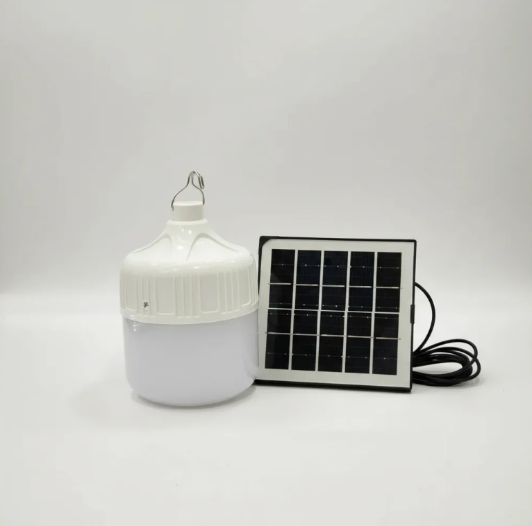 💡☀️ BOMBILLA LED SOLAR PORTÁTIL 85W CON PANEL SOLAR
