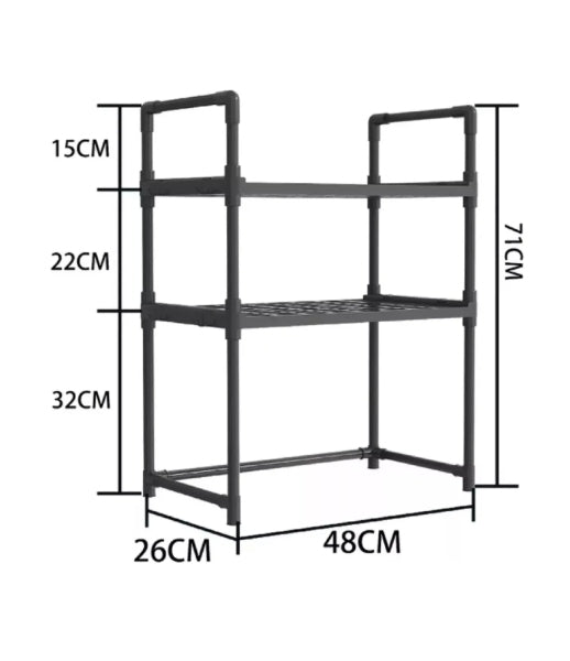 ORGANIZADOR DE COCINA DE 3 NIVELES CON REPISAS