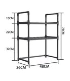ORGANIZADOR DE COCINA DE 3 NIVELES CON REPISAS