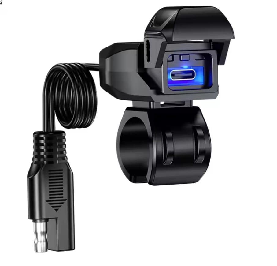 🏍️🔌 CARGADOR USB-C PARA MOTO CON CONEXIÓN SAE
