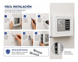 🔐💰 CAJA FUERTE DIGITAL DE SEGURIDAD 23 × 17 × 17 CM