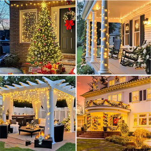 🎄✨ LUCES LINEALES SOLARES CON 200 BOMBILLAS LED